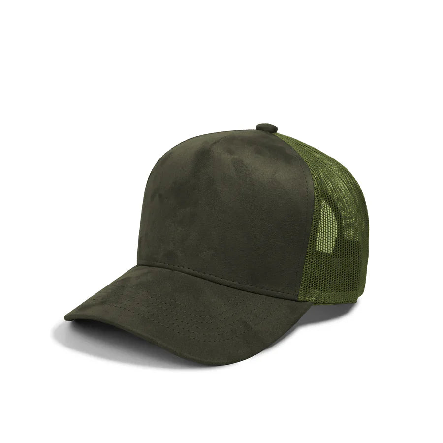 Basic Caps - Plain 5Panel Suede Curve Mesh 5005
