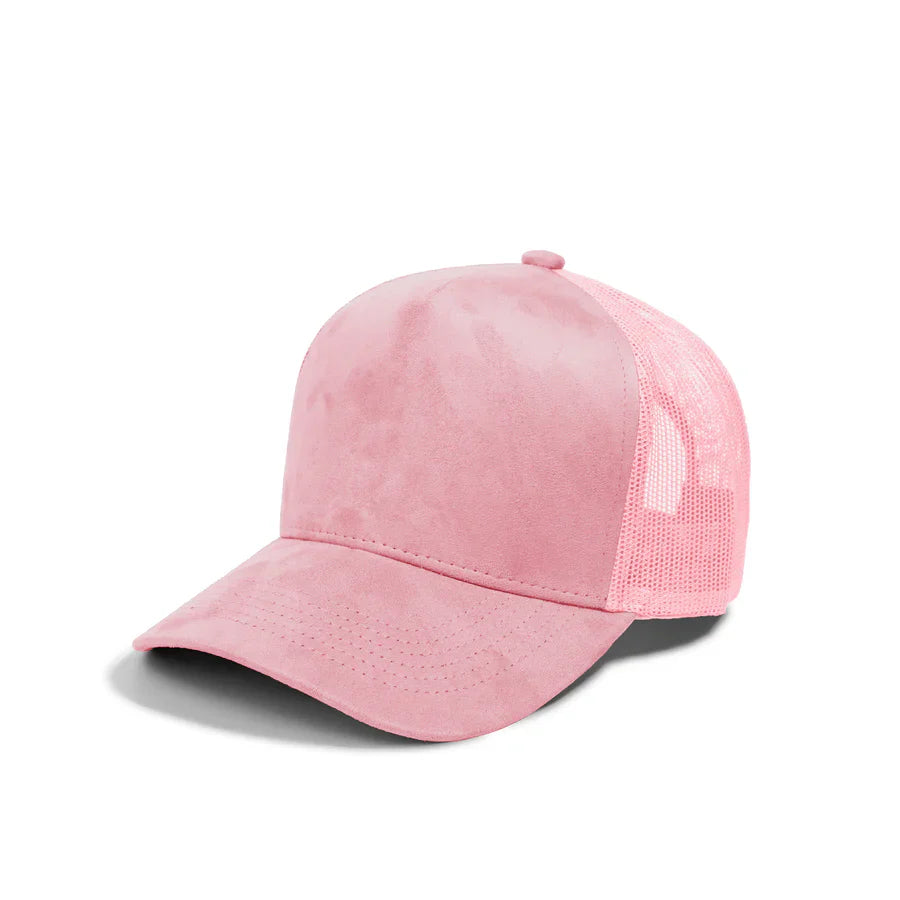 Basic Caps - Plain 5Panel Suede Curve Mesh 5005