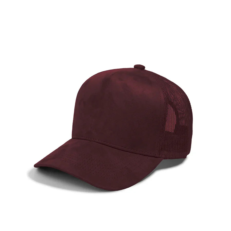 Basic Caps - Plain 5Panel Suede Curve Mesh 5005