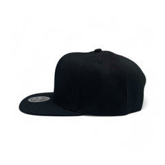 Basic Cap Plain Poly Snapback Hat 8002