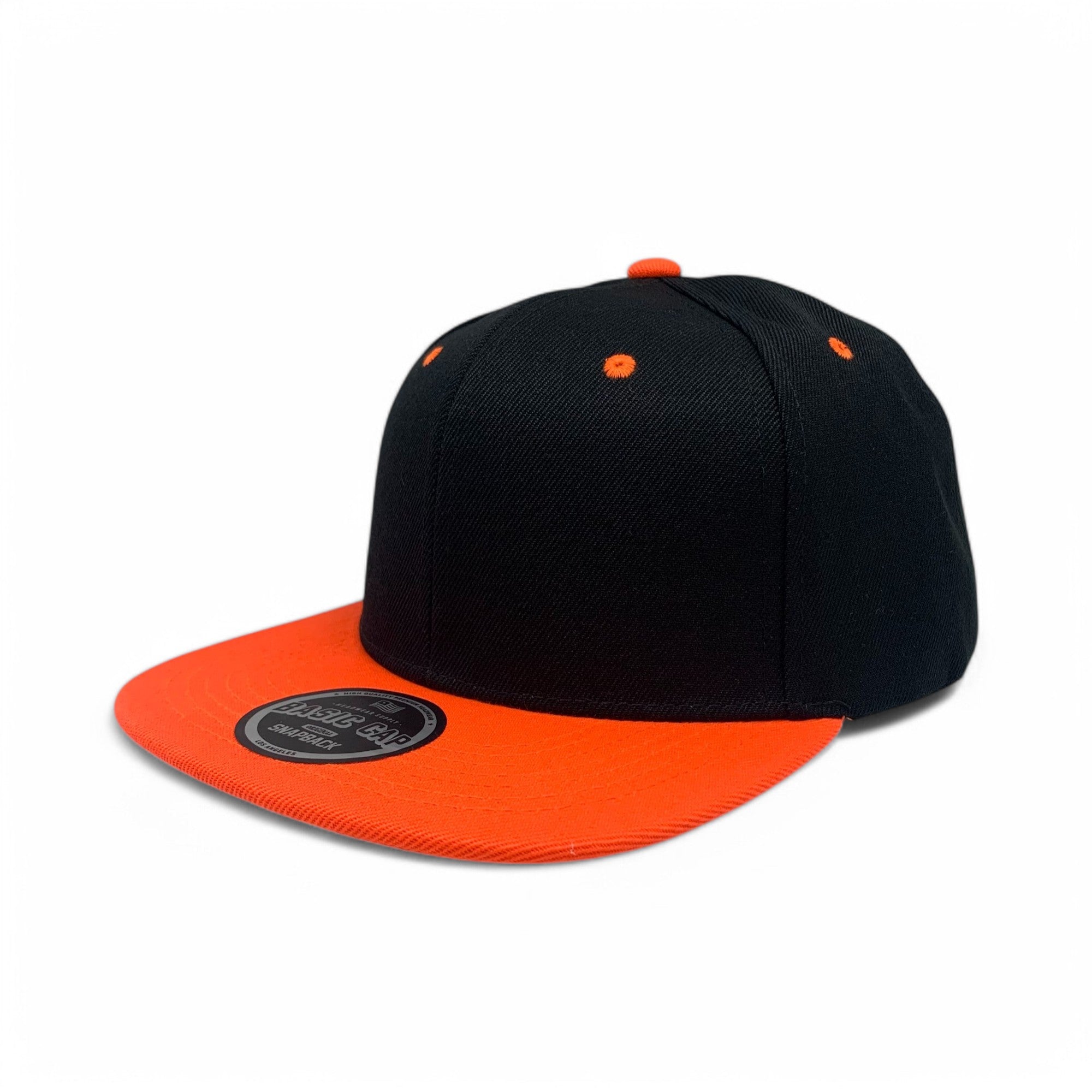 Basic Cap Plain Poly Snapback Hat 8002