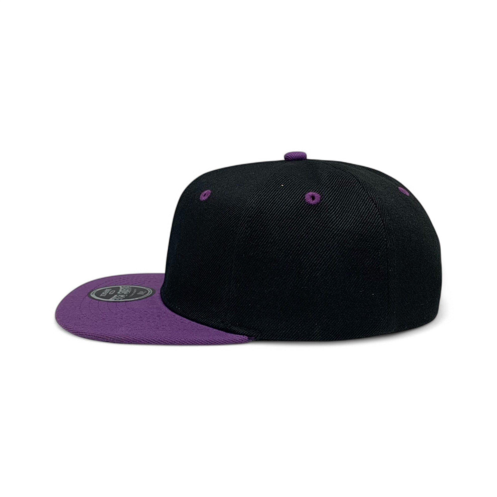 Basic Cap Plain Poly Snapback Hat 8002