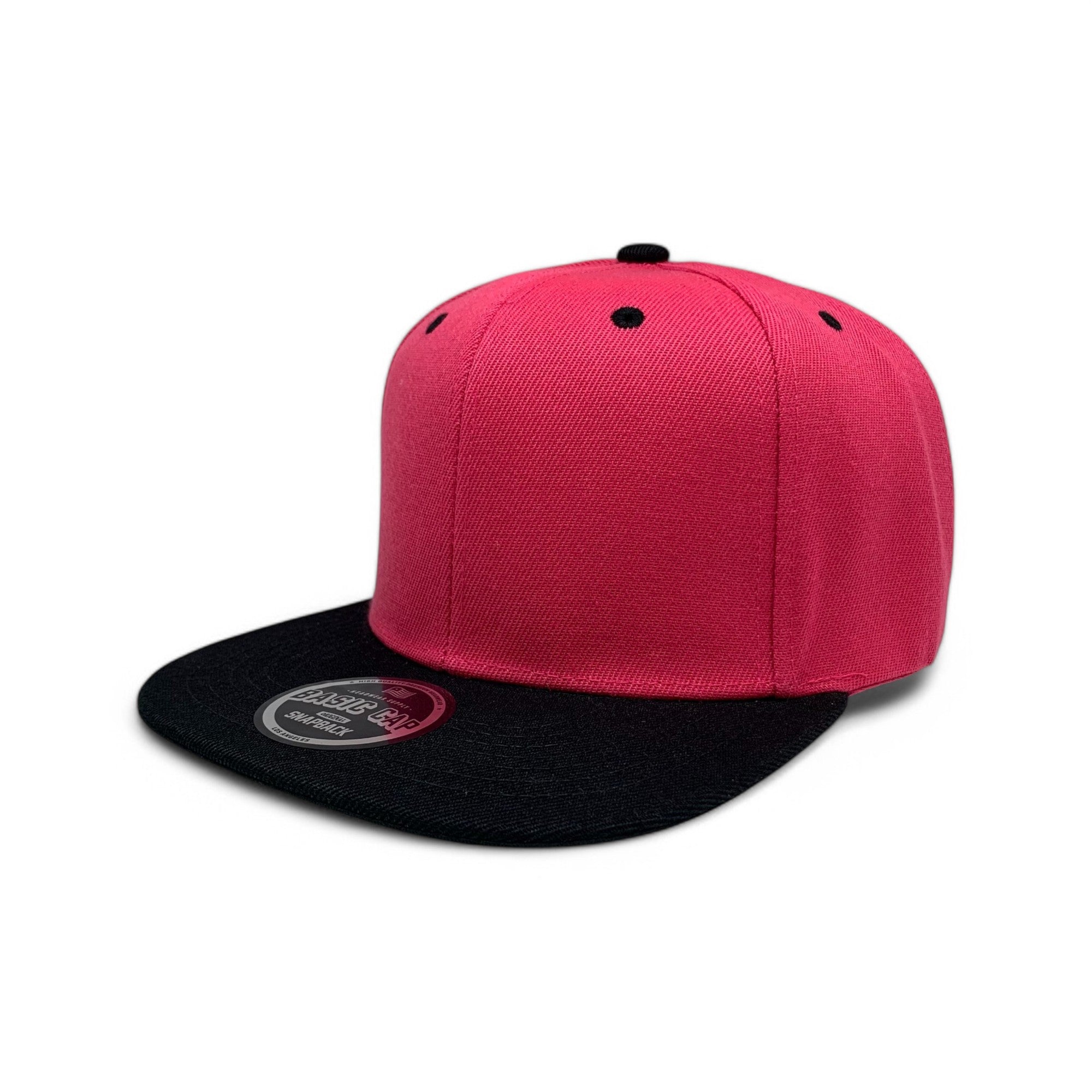 Basic Cap Plain Poly Snapback Hat 8002