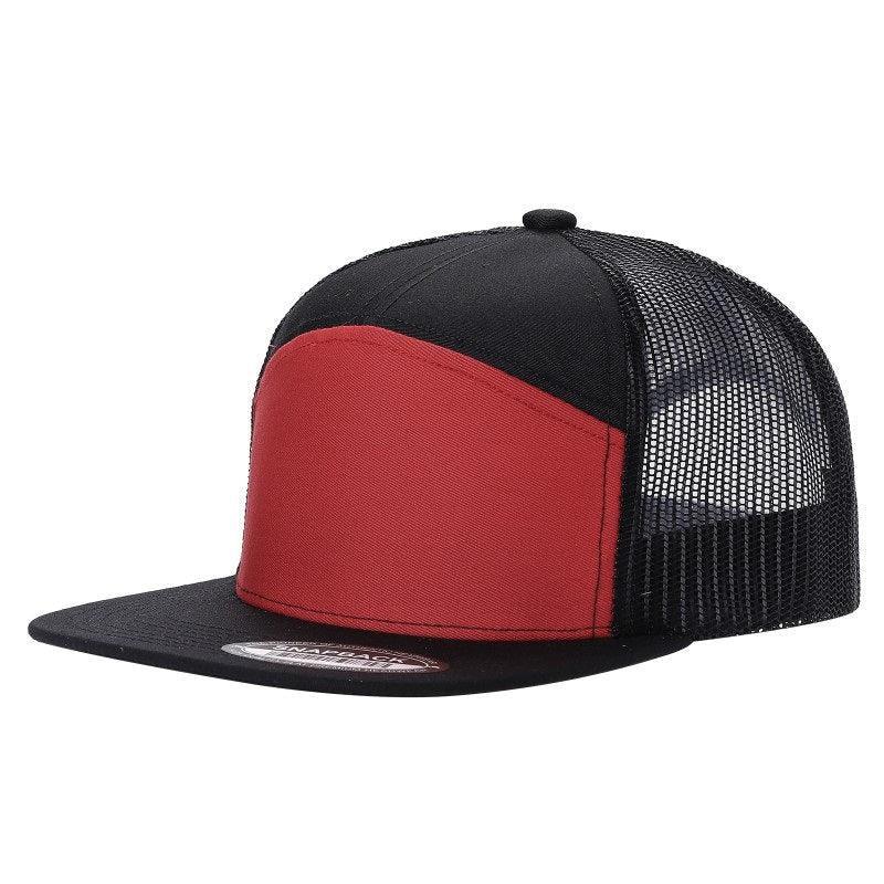 WAYCAP 7FTM 7 Panel Flat Bill Trucker Cap Mesh Back