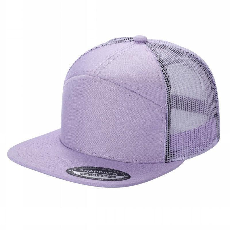 WAYCAP 7FTM 7 Panel Flat Bill Trucker Cap Mesh Back
