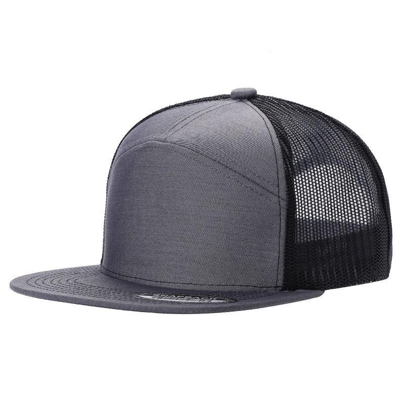 WAYCAP 7FTM 7 Panel Flat Bill Trucker Cap Mesh Back