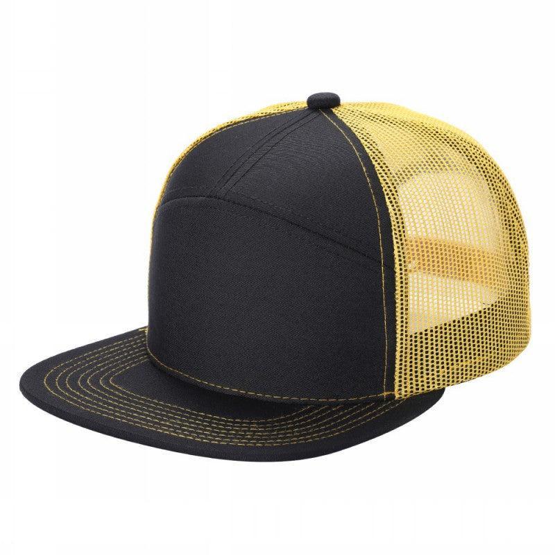 WAYCAP 7FTM 7 Panel Flat Bill Trucker Cap Mesh Back