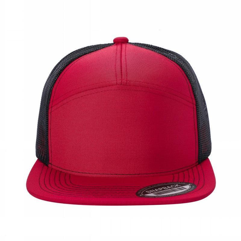 WAYCAP 7FTM 7 Panel Flat Bill Trucker Cap Mesh Back