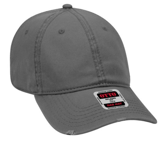 Otto Garment Washed Cotton Twill Distressed Visor Low Profile Pro Style