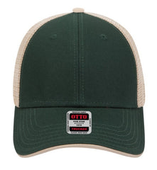 Otto Cotton Twill Colored Edge Visor Low Profile Pro Style Meshback Cap