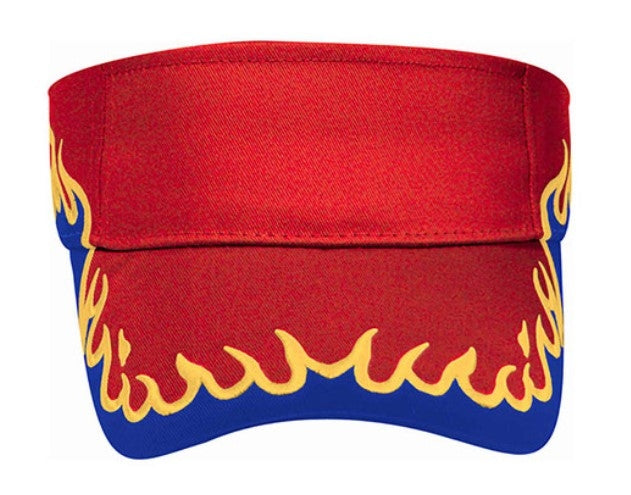 Otto Flame Pattern Cotton Twill Sun Visors