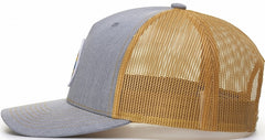 Richardson 5 Panel Seamless Front Trucker Twill Mesh Snapback Hat