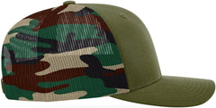 Richardson 6 Panel Trucker Printed Camo Mesh Back