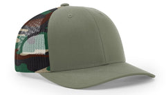 Richardson 6 Panel Trucker Printed Camo Mesh Back