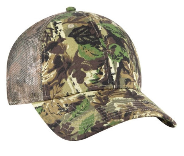 OTTO Cap Camo 6 Panel Low Profile Trucker Mesh