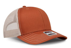 OTTO Cap 6 Panel Adult and Youth Poly Cotton Mid Profile Mesh Back Trucker Hat