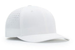 Richardson Solid White Performance Ignite Lt Laser Perf Official's Cap