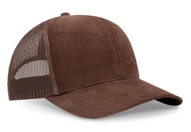 OTTO Cap 6 Panel Adult and Youth Poly Cotton Mid Profile Mesh Back Trucker Hat 112-1