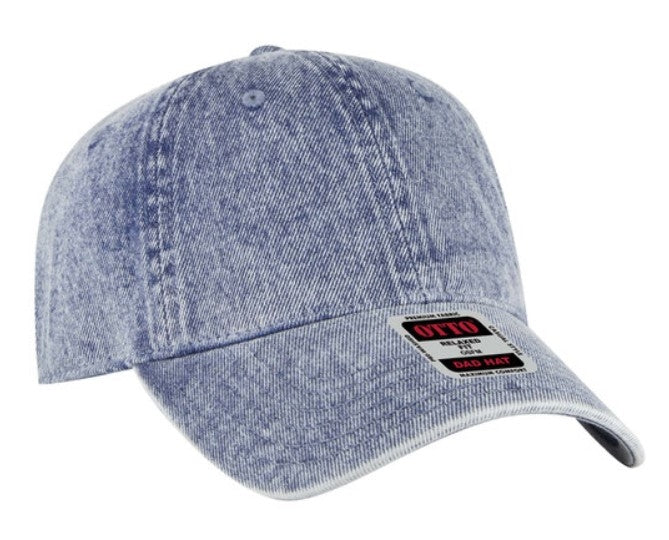 Otto 6 Panel Low Profile Snow Washed Demin Cap