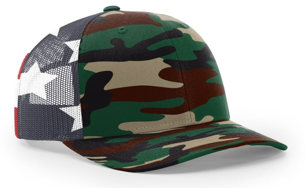 Richardson 6 Panel Trucker Printed Camo Mesh Back 112PM Camo