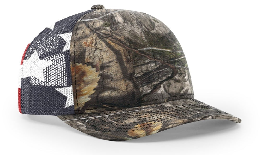 Richardson 6 Panel Trucker Printed Camo Mesh Back 112PM Camo