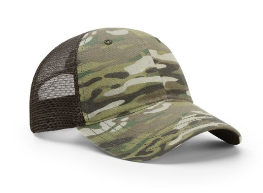 Richardson Camo 6 Panel Trucker Mesh Relaxed Tactical Multicam 111PT