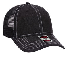 Otto Washed Denim Low Profile Pro Style Mesh Back  83-509