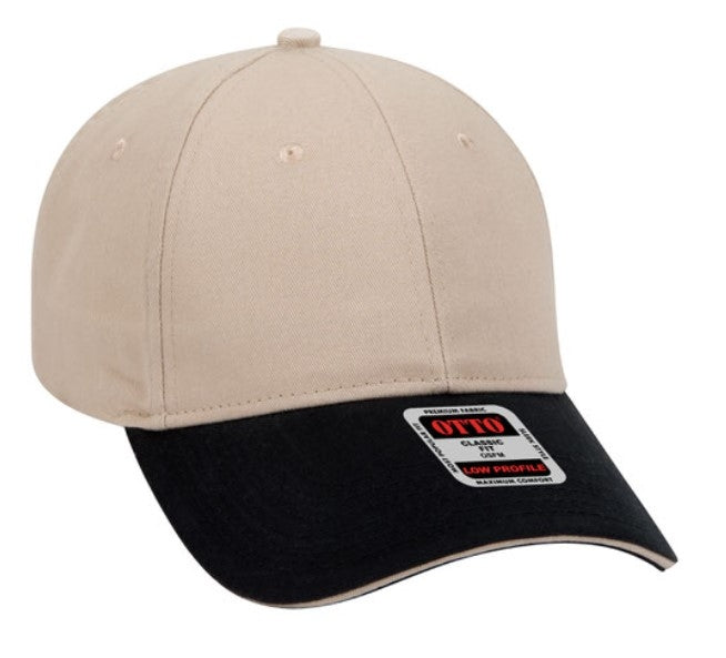 Blank Caps | Otto Brushed Cotton Twill Sandwich Visor Low Profile  23-430