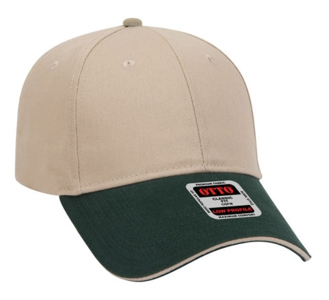Blank Caps | Otto Brushed Cotton Twill Sandwich Visor Low Profile  23-430