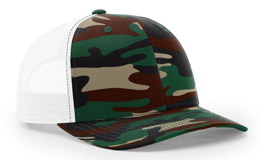 Richardson Trucker Camo Pattern Twill Mesh