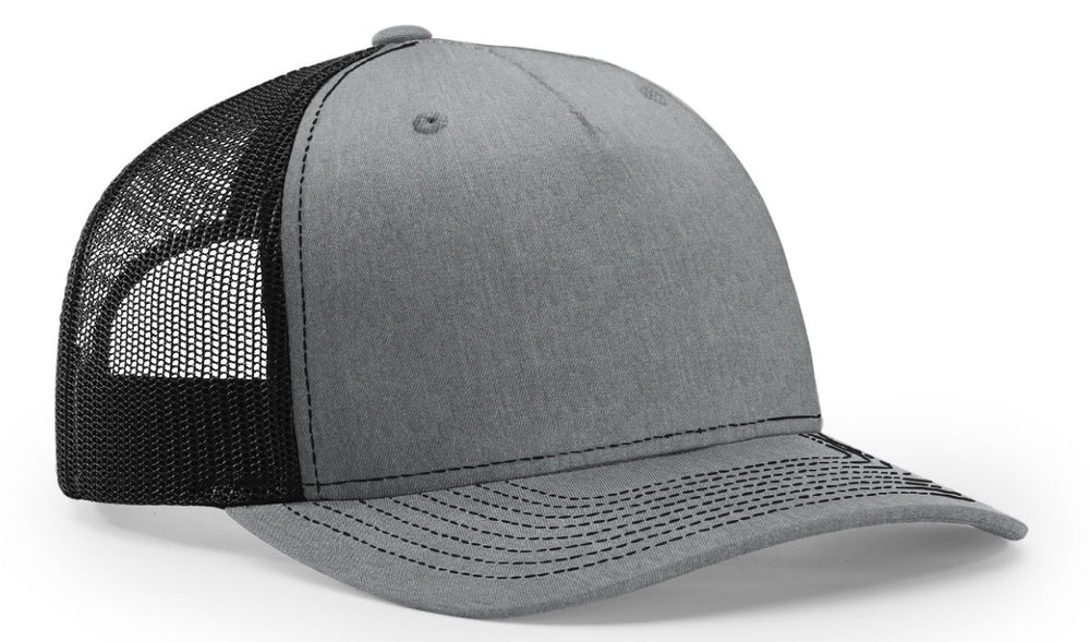 Richardson 5 Panel Seamless Front Trucker Twill Mesh Snapback Hat  112FP
