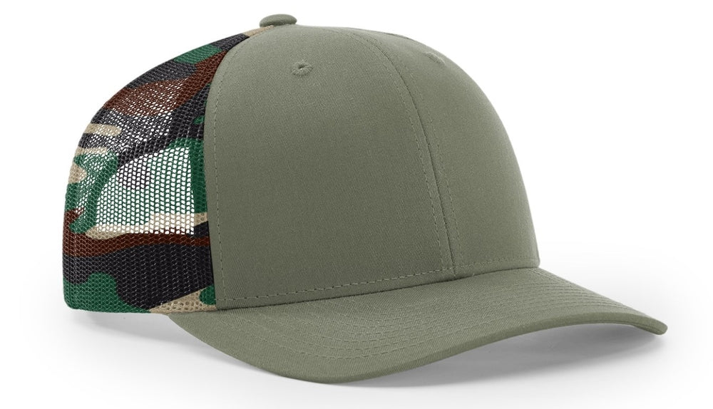 Richardson 6 Panel Trucker Printed Camo Mesh Back 112PM Camo