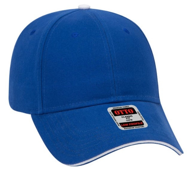 Blank Caps | Otto Brushed Cotton Twill Sandwich Visor Low Profile  23-430