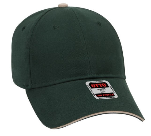 Blank Caps | Otto Brushed Cotton Twill Sandwich Visor Low Profile  23-430