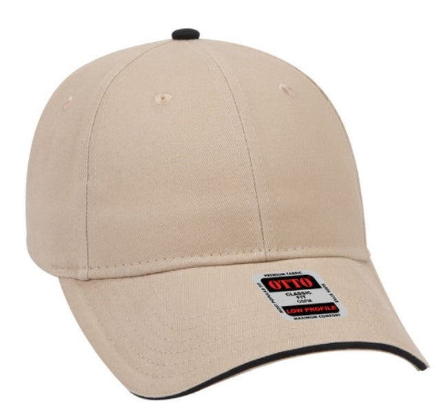 Blank Caps | Otto Brushed Cotton Twill Sandwich Visor Low Profile  23-430
