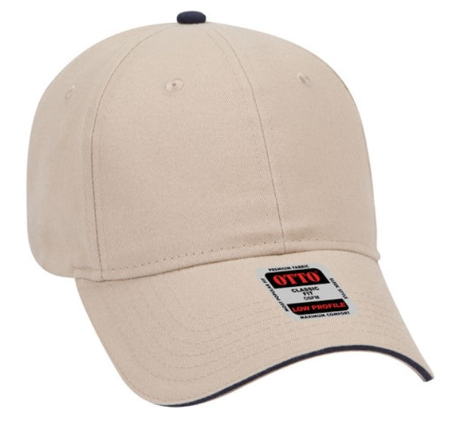 Blank Caps | Otto Brushed Cotton Twill Sandwich Visor Low Profile  23-430
