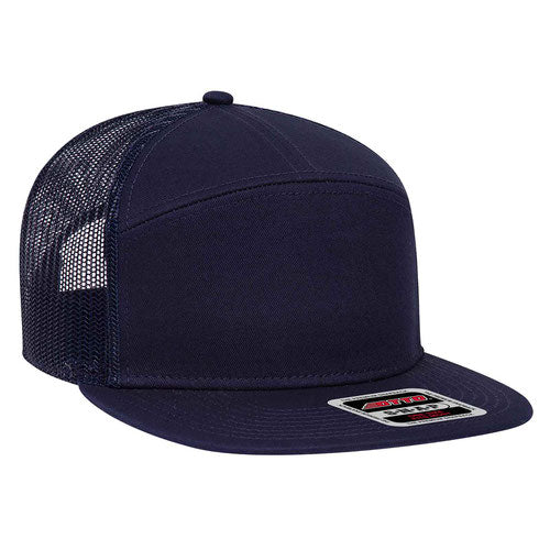 Otto 7 Panel Trucker Mesh Flat Bill 172-1298