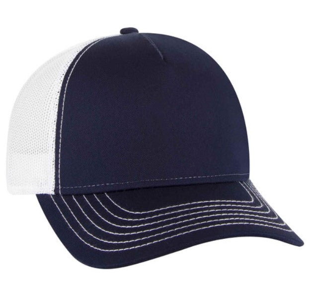 Otto Cotton Twill 5 Panel Low Profile Mesh Back Trucker Hat 102-664 (Replaces 102-1318)