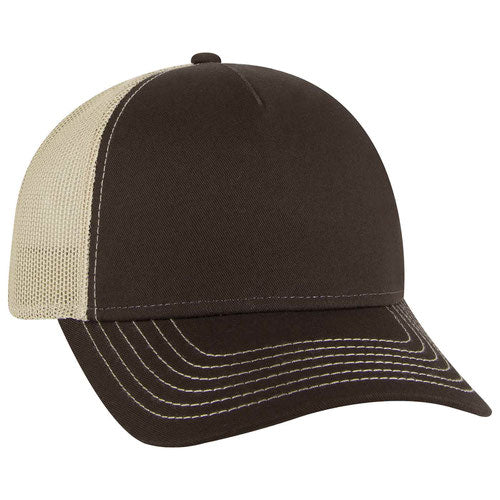 Otto Cotton Twill 5 Panel Low Profile Mesh Back Trucker Hat 102-664 (Replaces 102-1318)