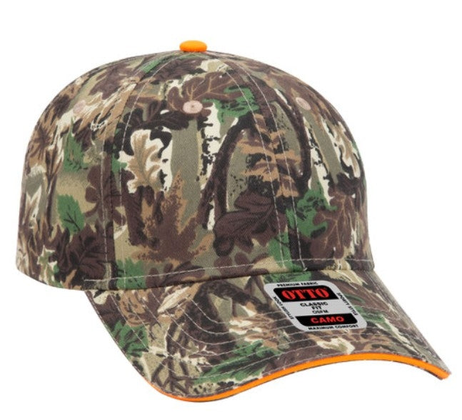 OTTO Cap Camouflage 6 Panel Low Profile Baseball Cap 71-602