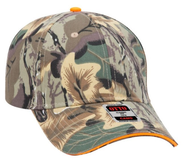 OTTO Cap Camouflage 6 Panel Low Profile Baseball Cap 71-602