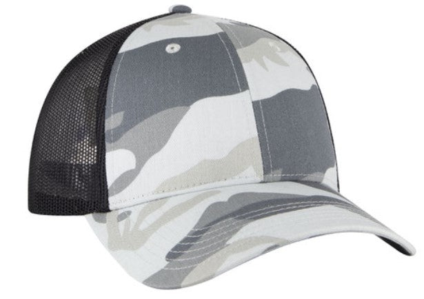 OTTO Cap Camo 6 Panel Low Profile Trucker Mesh 105-1247