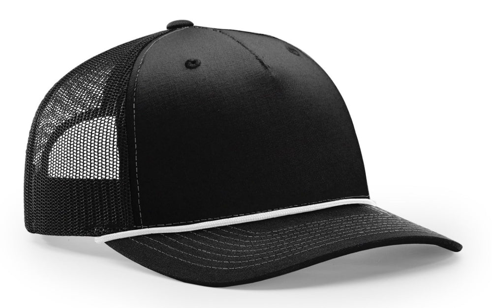 Richardson Seamless 5 Panel Roped Front Trucker Mesh Back Hat  112FPR