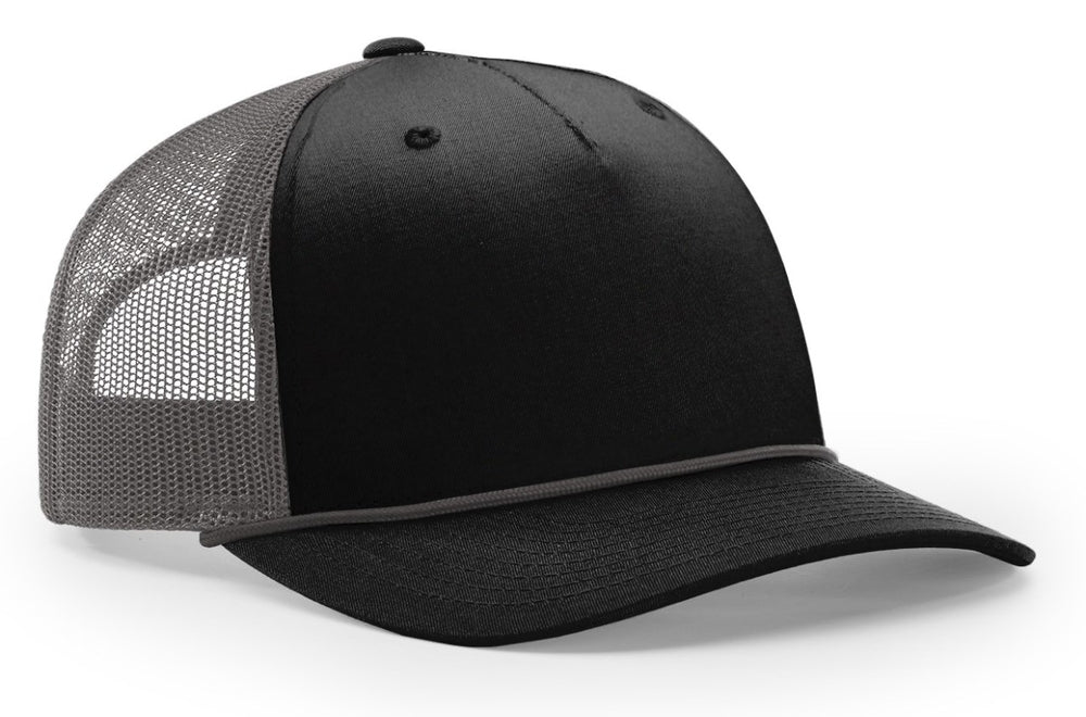 Richardson Seamless 5 Panel Roped Front Trucker Mesh Back Hat  112FPR