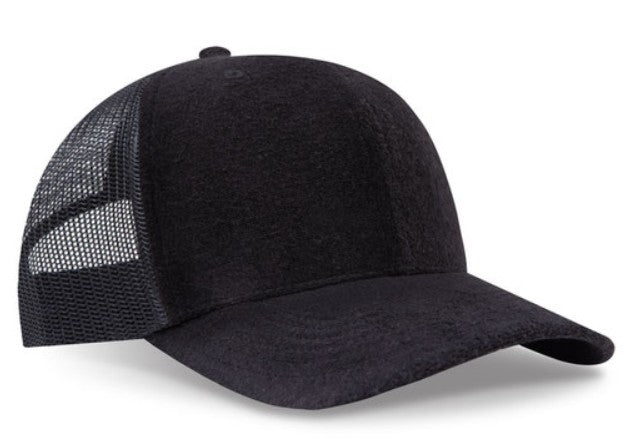 OTTO Cap 6 Panel Adult and Youth Poly Cotton Mid Profile Mesh Back Trucker Hat 112-1