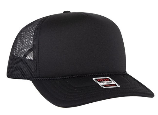 OTTO Cap 5 Panel High Crown Polyester Foam Front Mesh Back Trucker Hat 3932-1