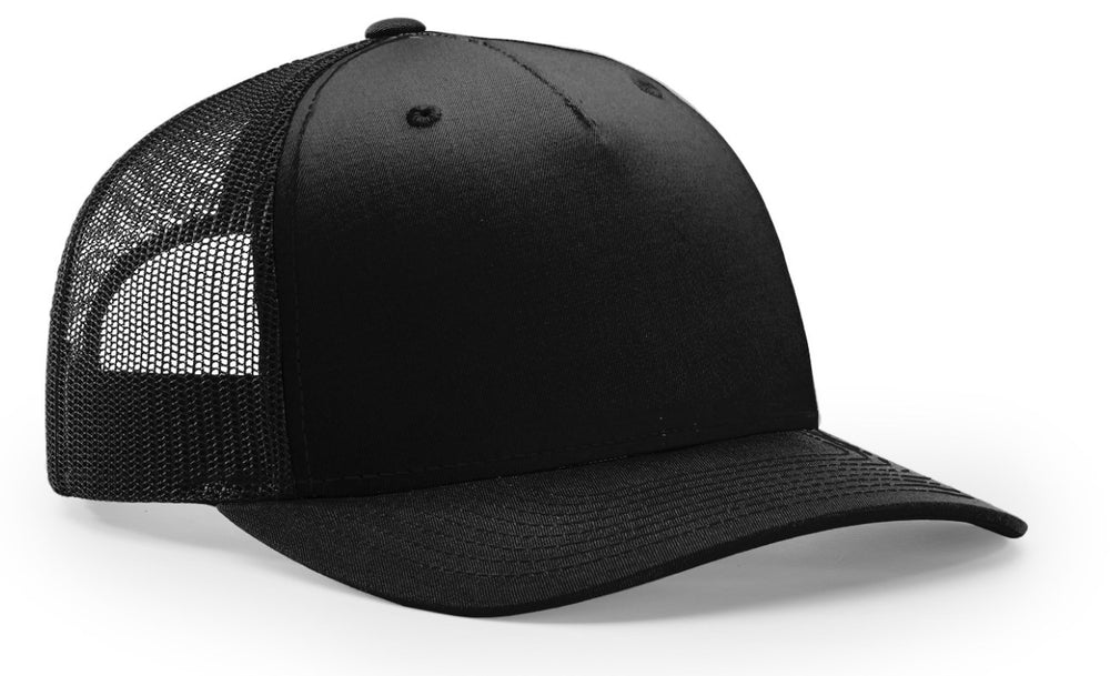 Richardson 5 Panel Seamless Front Trucker Twill Mesh Snapback Hat  112FP
