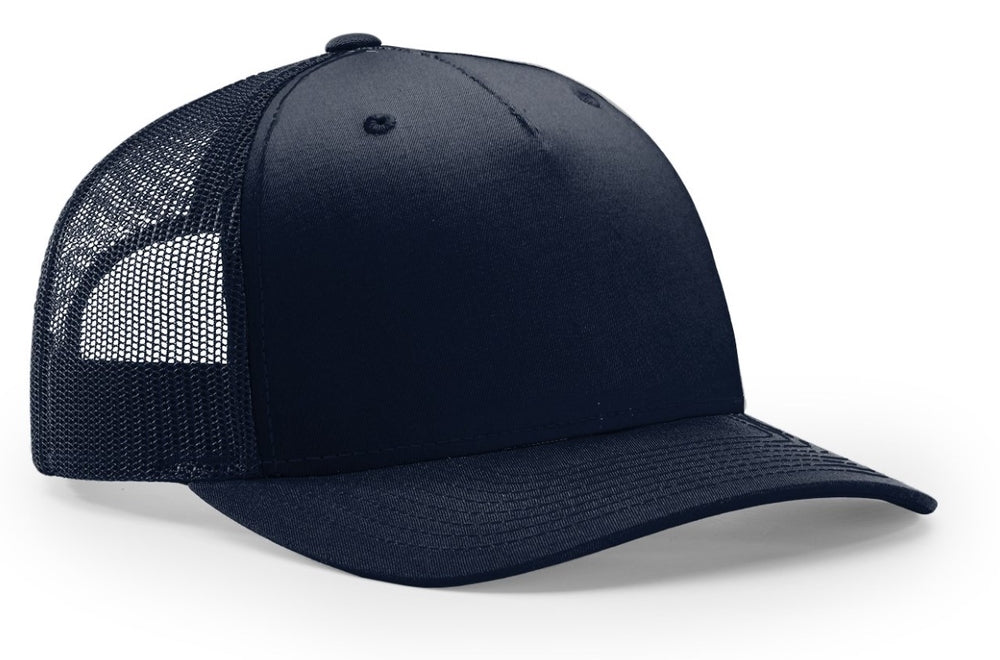 Richardson 5 Panel Seamless Front Trucker Twill Mesh Snapback Hat  112FP
