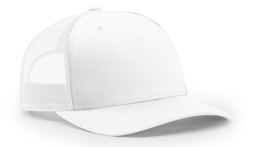 Richardson 5 Panel Seamless Front Trucker Twill Mesh Snapback Hat  112FP