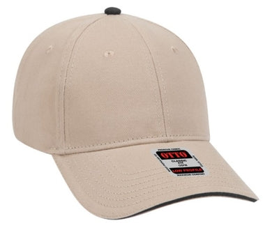 OTTO Cap 6 Panel Low Profile Baseball Cap Brushed Bull Denim Sandwich Visor 23-255